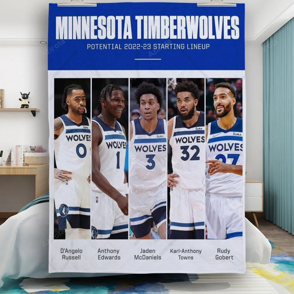 Minnesota Timberwolves Players v38 Gift For Fan 3D Full Printing Quilt