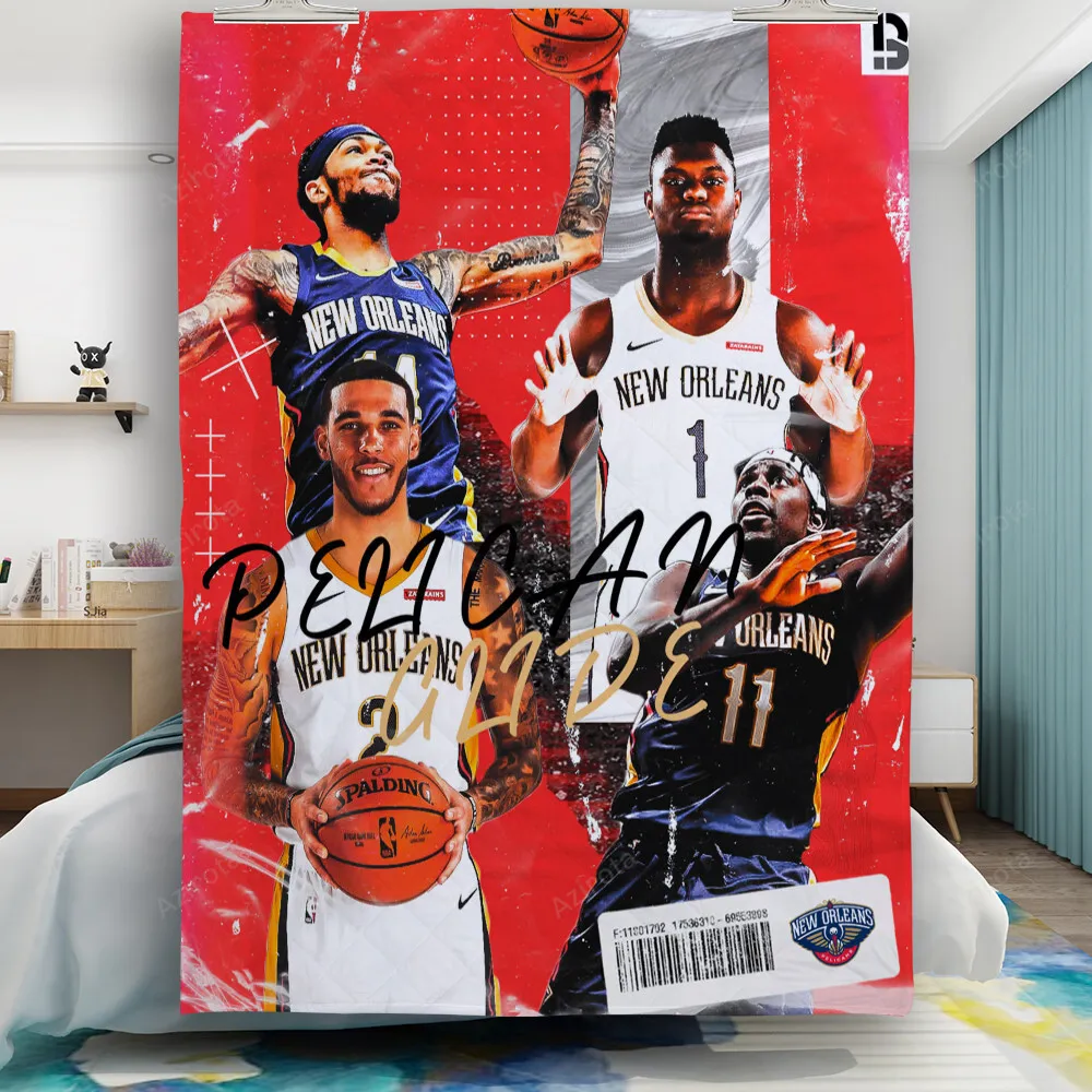 New Orleans Pelicans Players v14 Gift For Fan 3D Full Printing Quilt