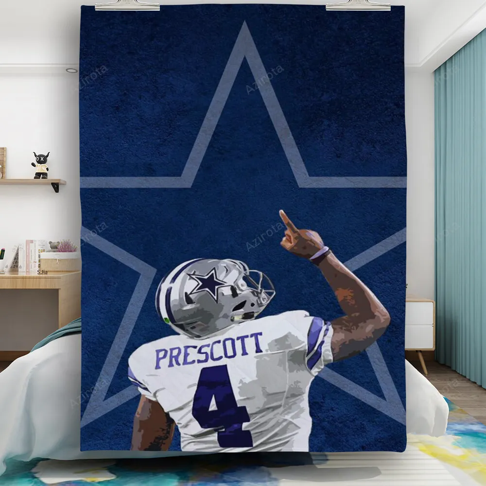 Dallas Cowboys PreScott Back Gift For Fan 3D Full Printing Quilt