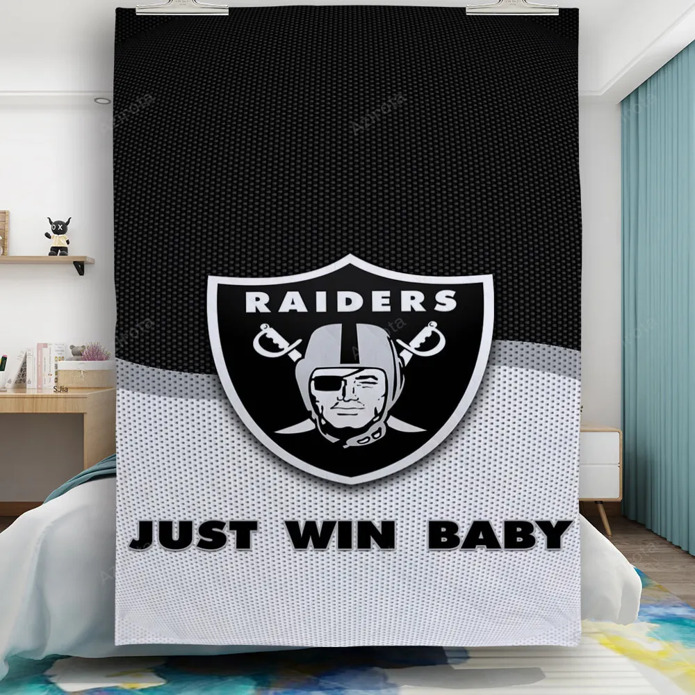 Las Vegas Raiders Just Win Baby Gift For Fan 3D Full Printing Quilt