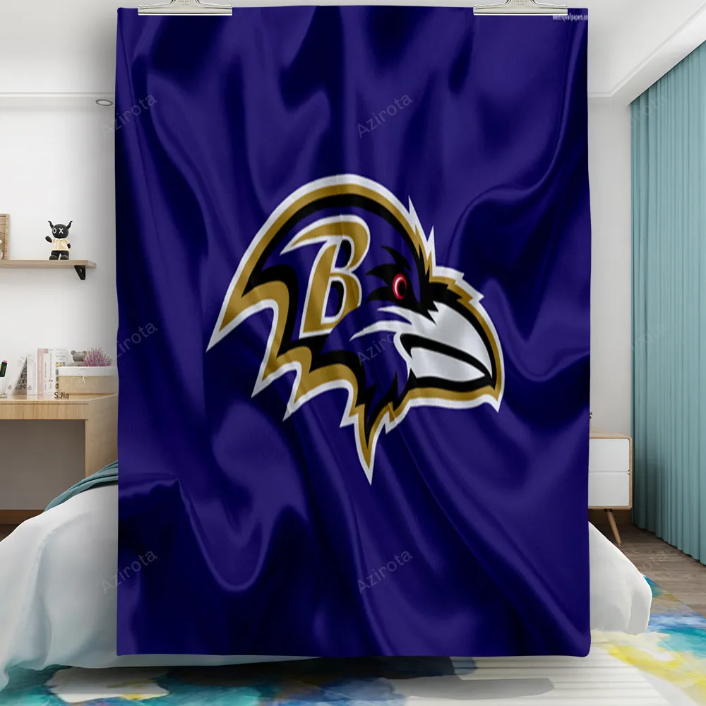 Baltimore Ravens Logo Silk Texture Gift For Fan 3D Full Printing Quilt