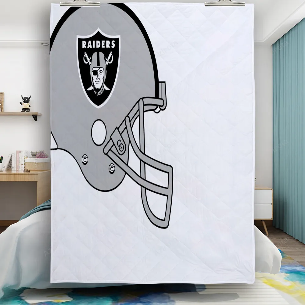 Las Vegas Raiders Helmet Triba Gift For Fan 3D Full Printing Quilt
