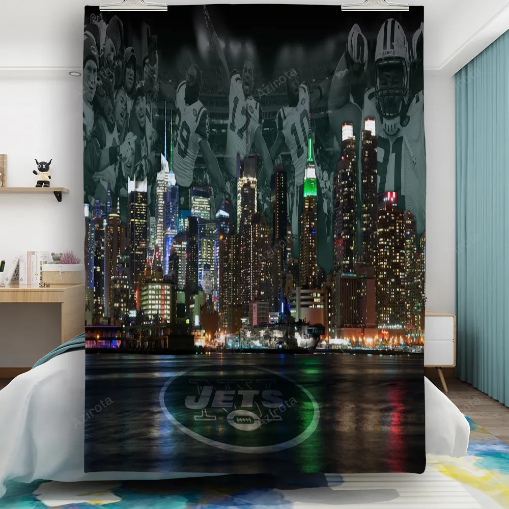 New York Jets City Night v25 Gift For Fan 3D Full Printing Quilt