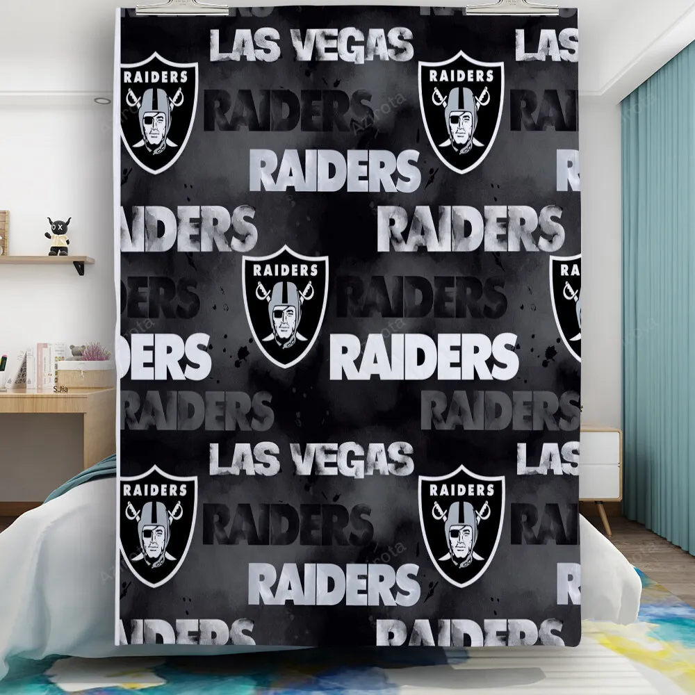 Las Vegas Raiders Logo Pattern15 Gift For Fan 3D Full Printing Quilt
