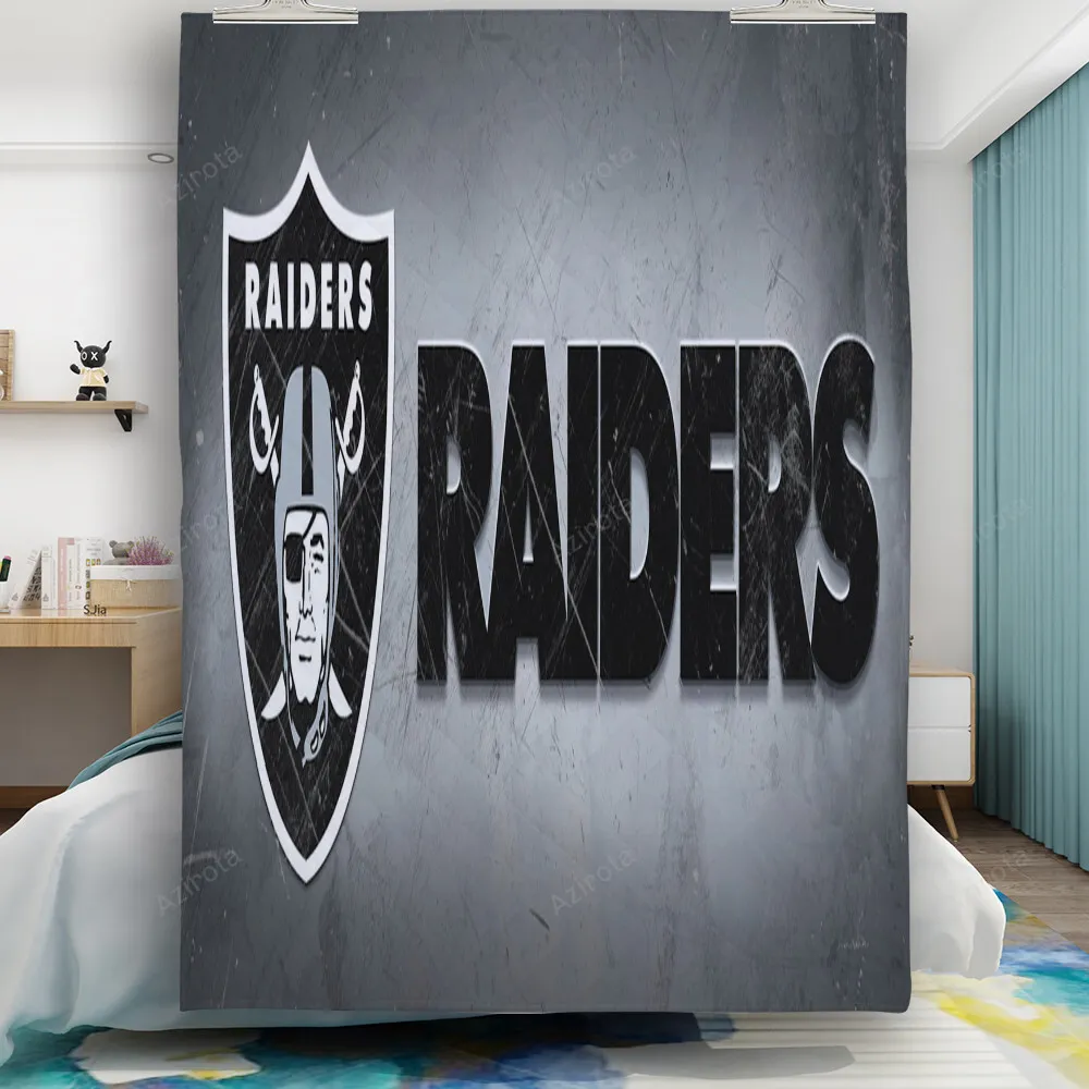 Las Vegas Raiders Logo Art Metal Gift For Fan 3D Full Printing Quilt