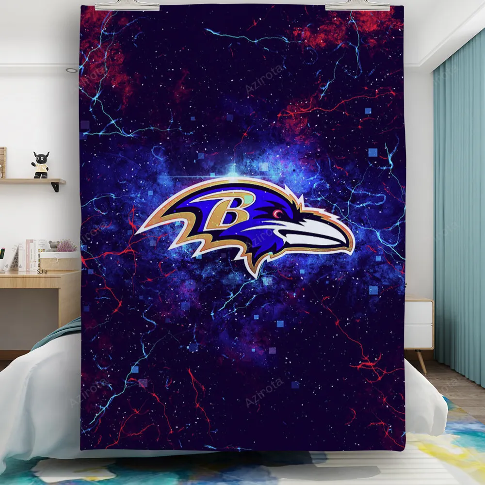 Baltimore Ravens Logo Splash Gift For Fan 3D Full Printing Quilt