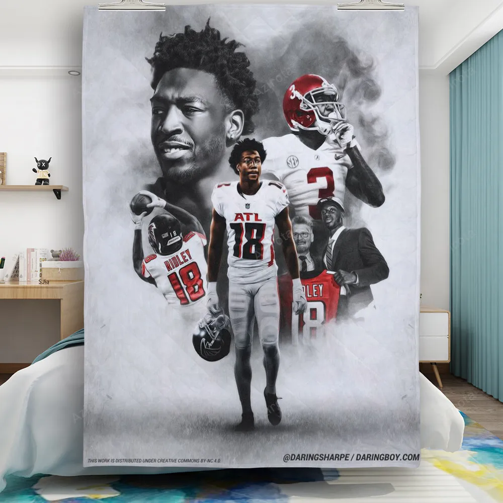 Atlanta Falcons Ridley 18 Gift For Fan 3D Full Printing Quilt