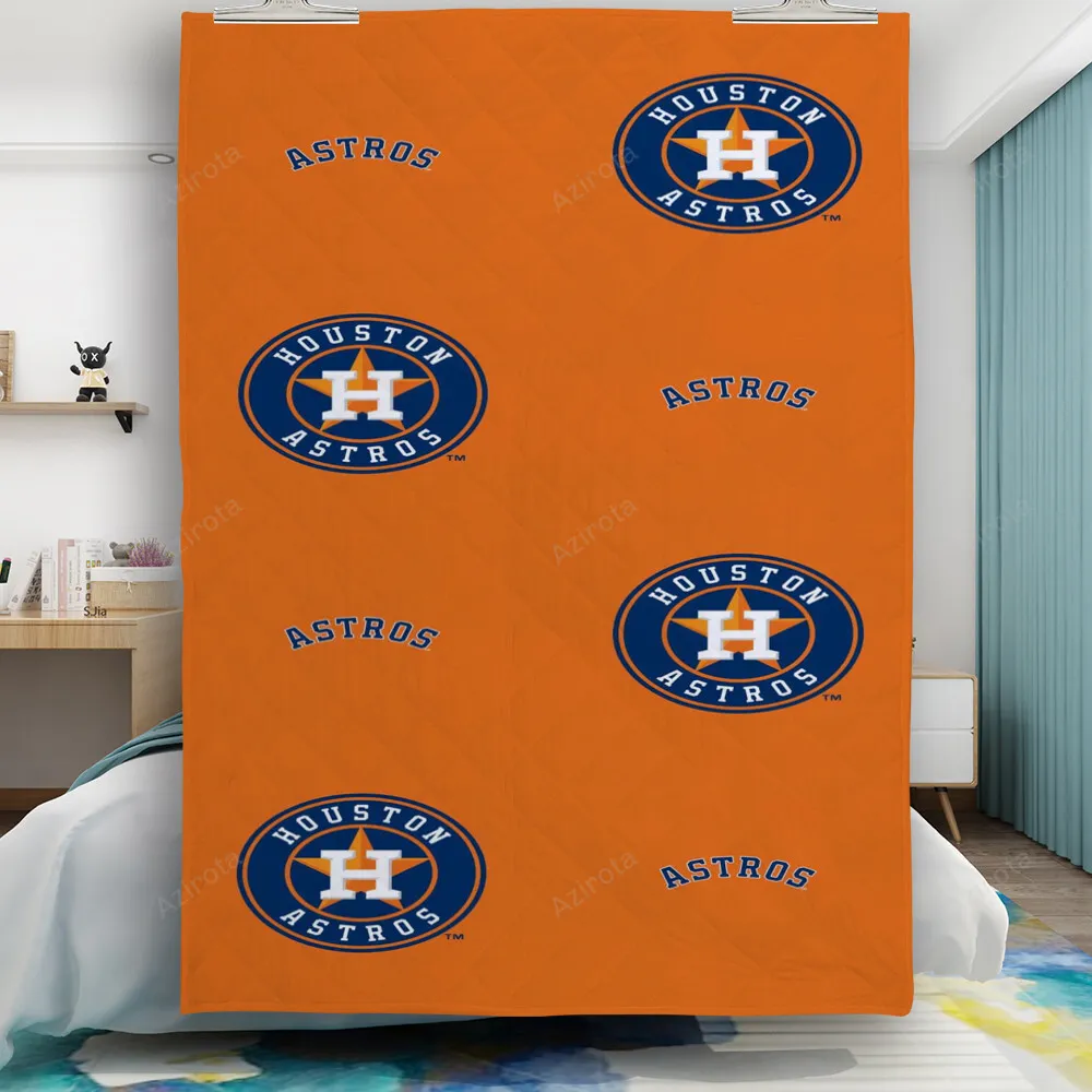 Houston Astros Emblem v7 Gift For Fan 3D Full Printing Quilt