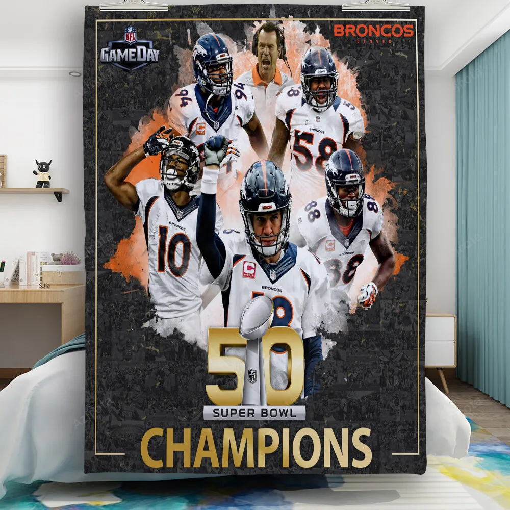Denver Broncos Denver Broncos 50 Champs Gift For Fan 3D Full Printing Quilt
