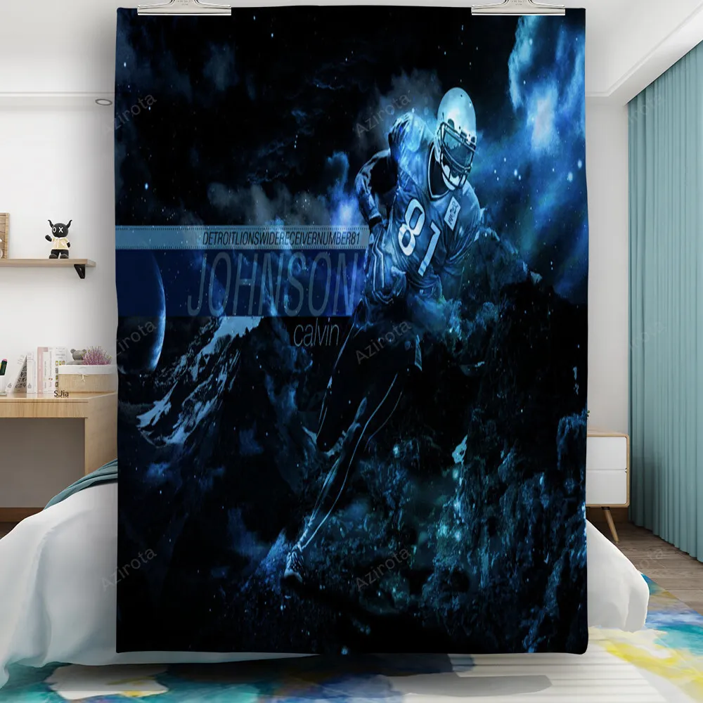 Detroit Lions Calvin Johnson 81 v2 Gift For Fan 3D Full Printing Quilt