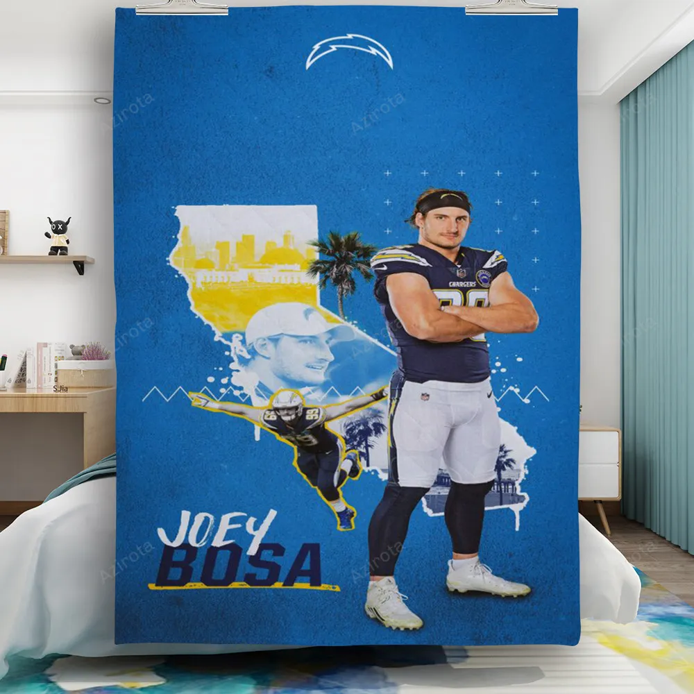 Los Angeles Chargers Joey Bosa3 Gift For Fan 3D Full Printing Quilt