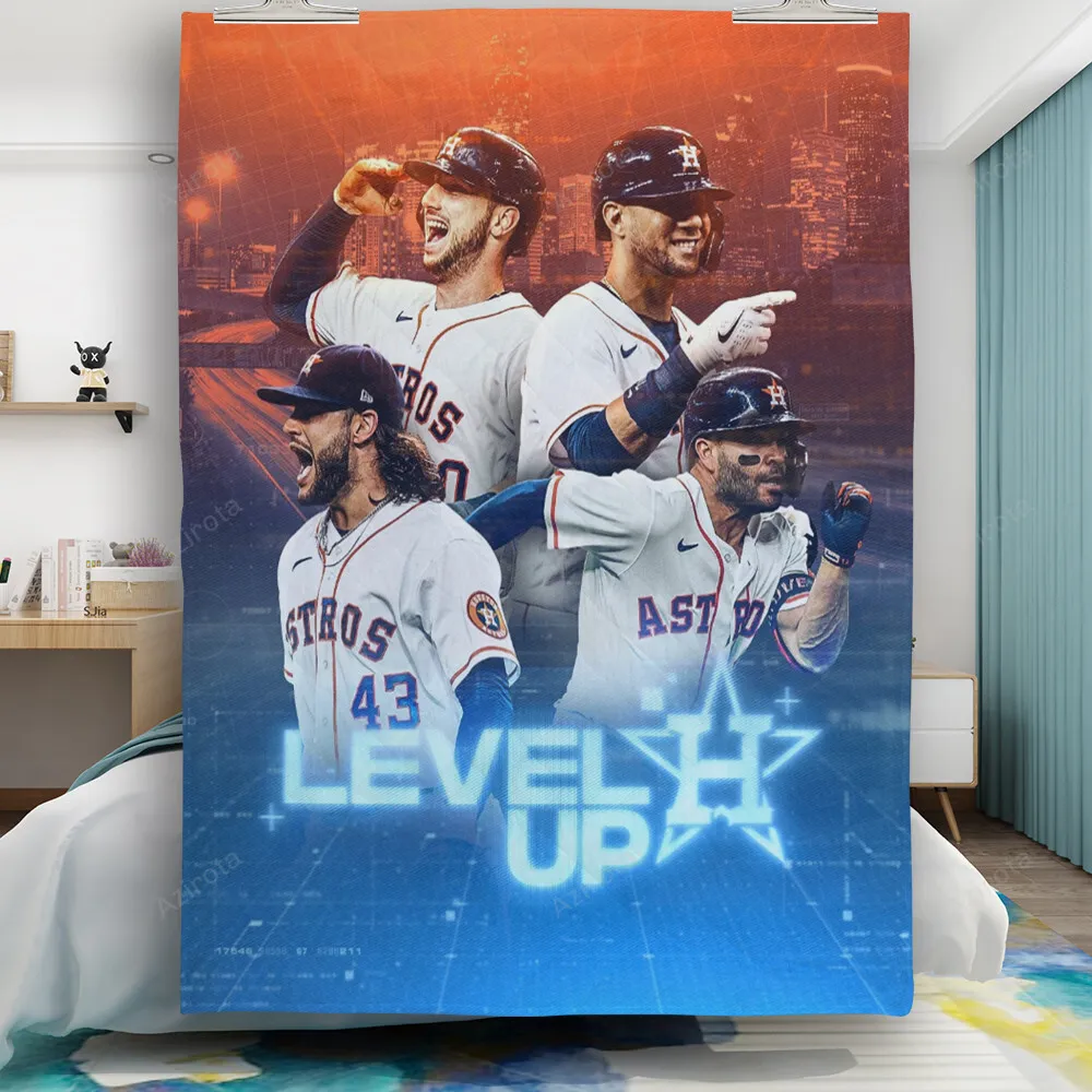 Houston Astros Team Level Up Gift For Fan 3D Full Printing Quilt