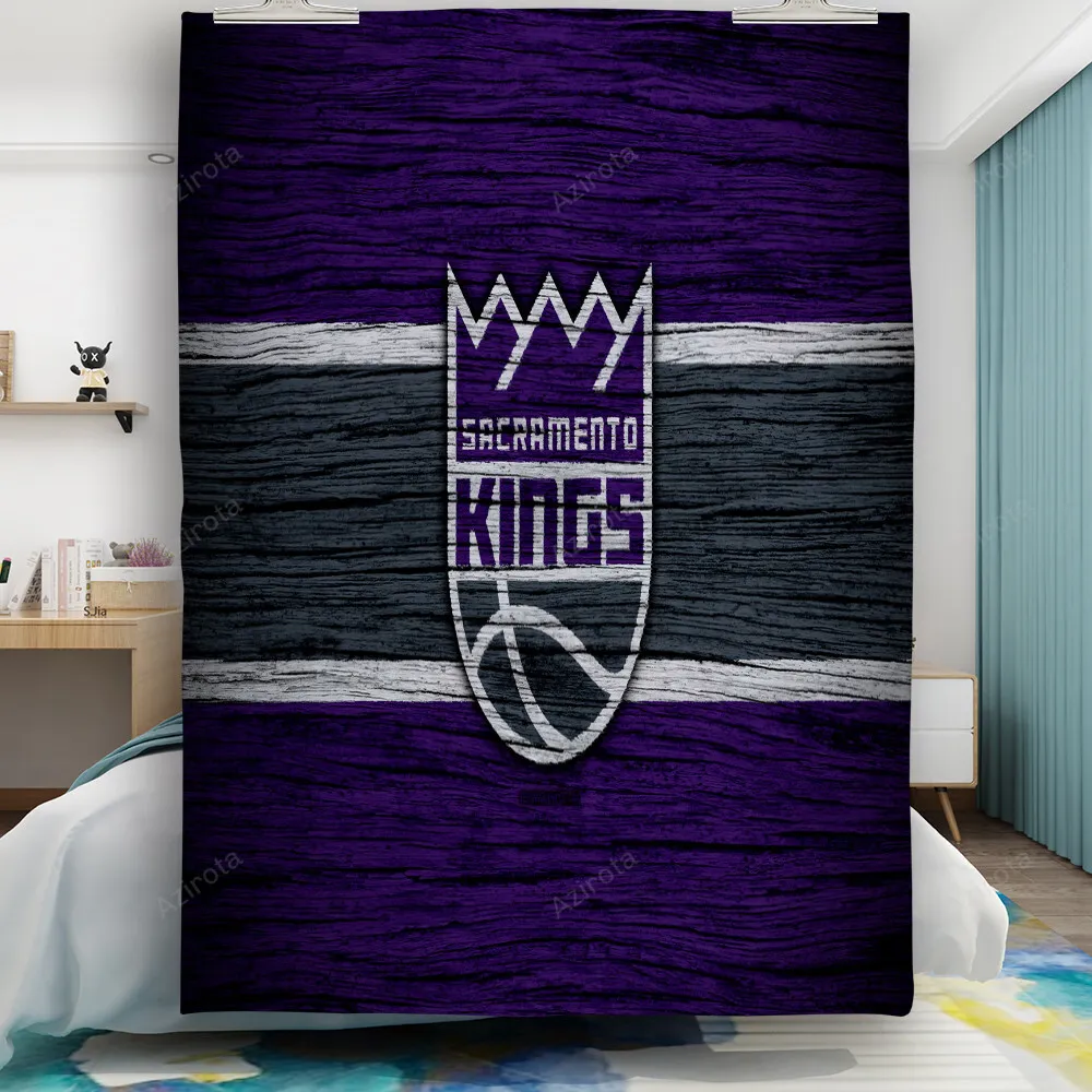 Sacramento Kings Emblem Wood Gift For Fan 3D Full Printing Quilt