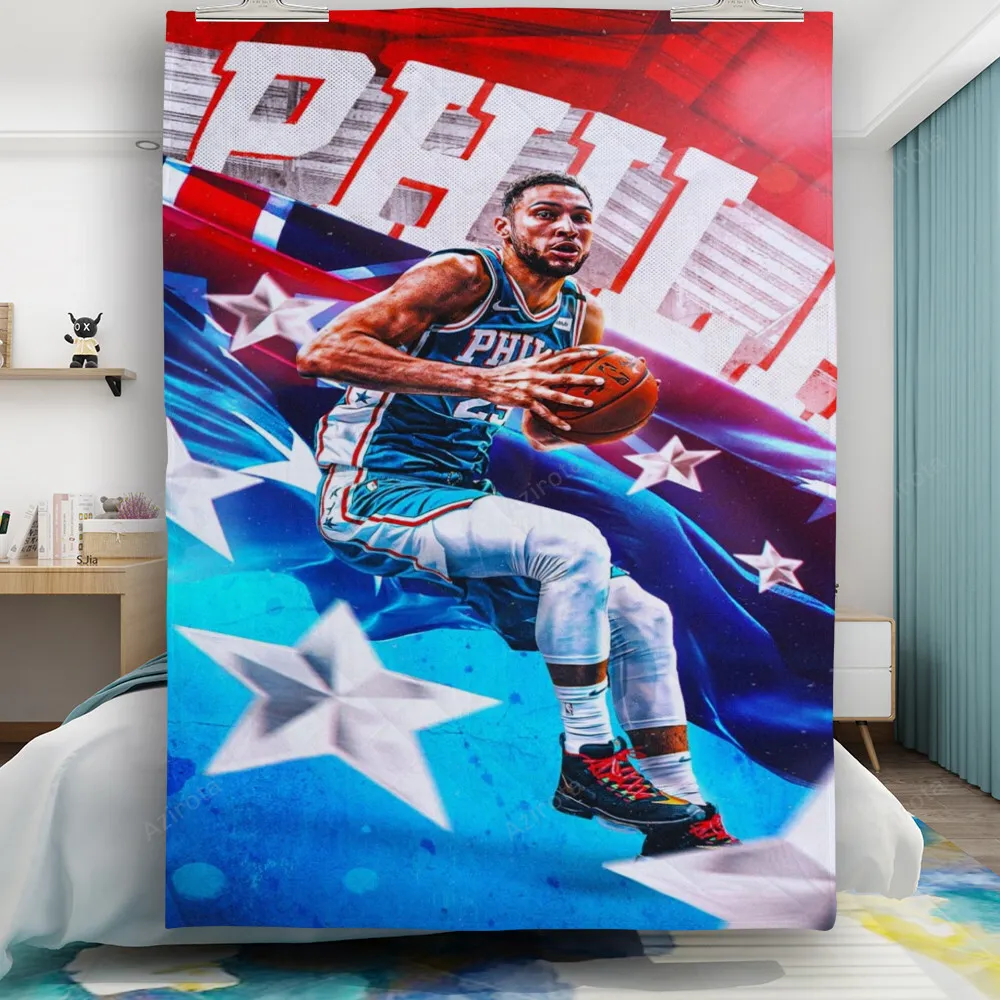 Philadelphia 76ers Ben Simmons Flag Gift For Fan 3D Full Printing Quilt
