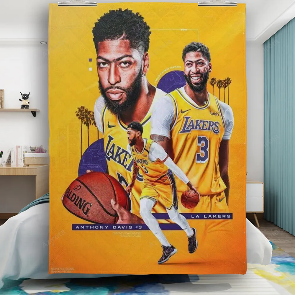 Los Angeles Lakers 03 Anthony Davis a9 Gift For Fan 3D Full Printing Quilt