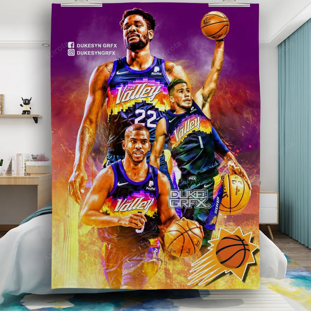 Phoenix Suns Team v14 Gift For Fan 3D Full Printing Quilt