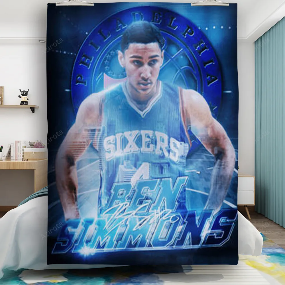 Philadelphia 76ers Ben Simmons Blue Red Art Gift For Fan 3D Full Printing Quilt