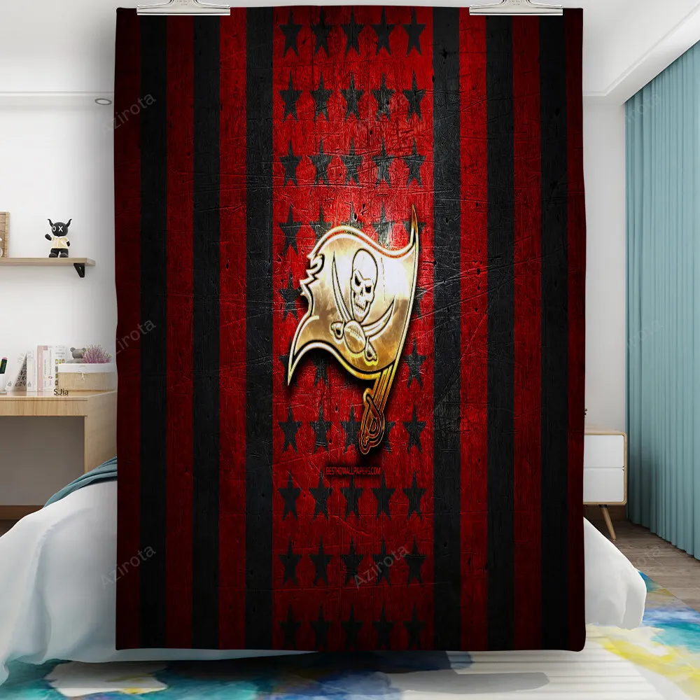 Tampa Bay Buccaneers American Flag v6 Gift For Fan 3D Full Printing Quilt