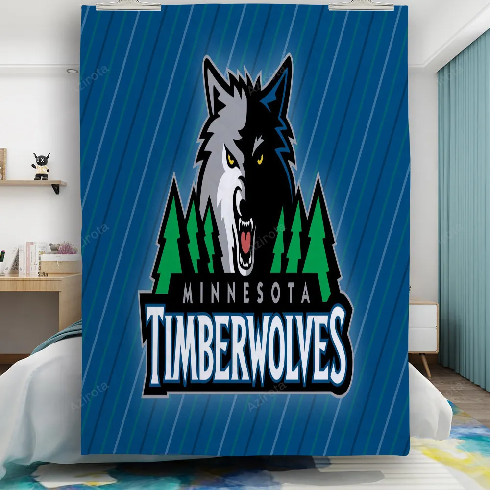 Minnesota Timberwolves Emblem v4 Gift For Fan 3D Full Printing Quilt