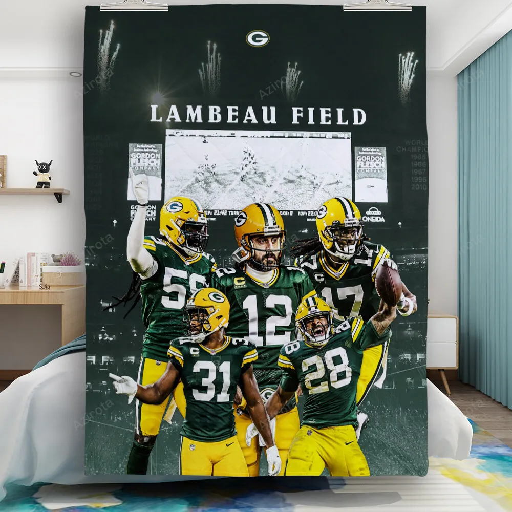 Green Bay Packers Player Team v3 Gift For Fan 3D Full Printing Quilt