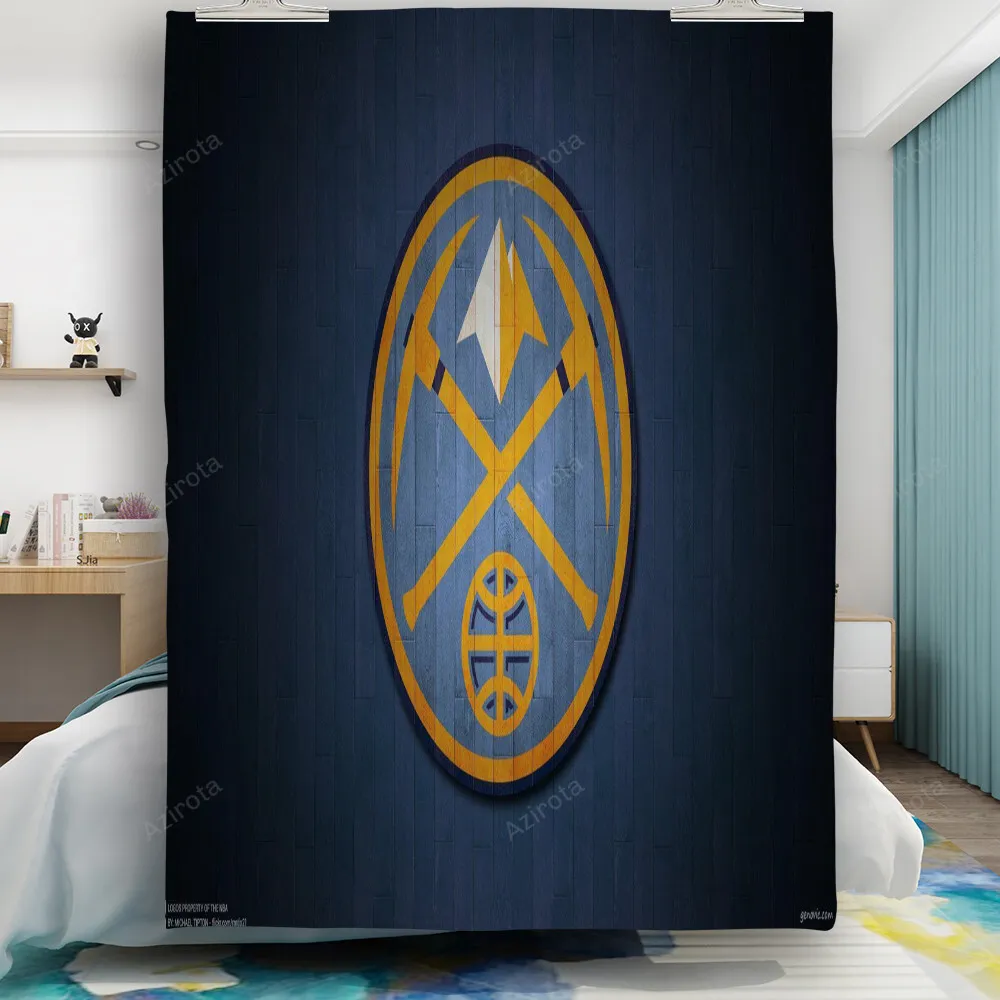 Denver Nuggets Blue White Text Gift For Fan 3D Full Printing Quilt