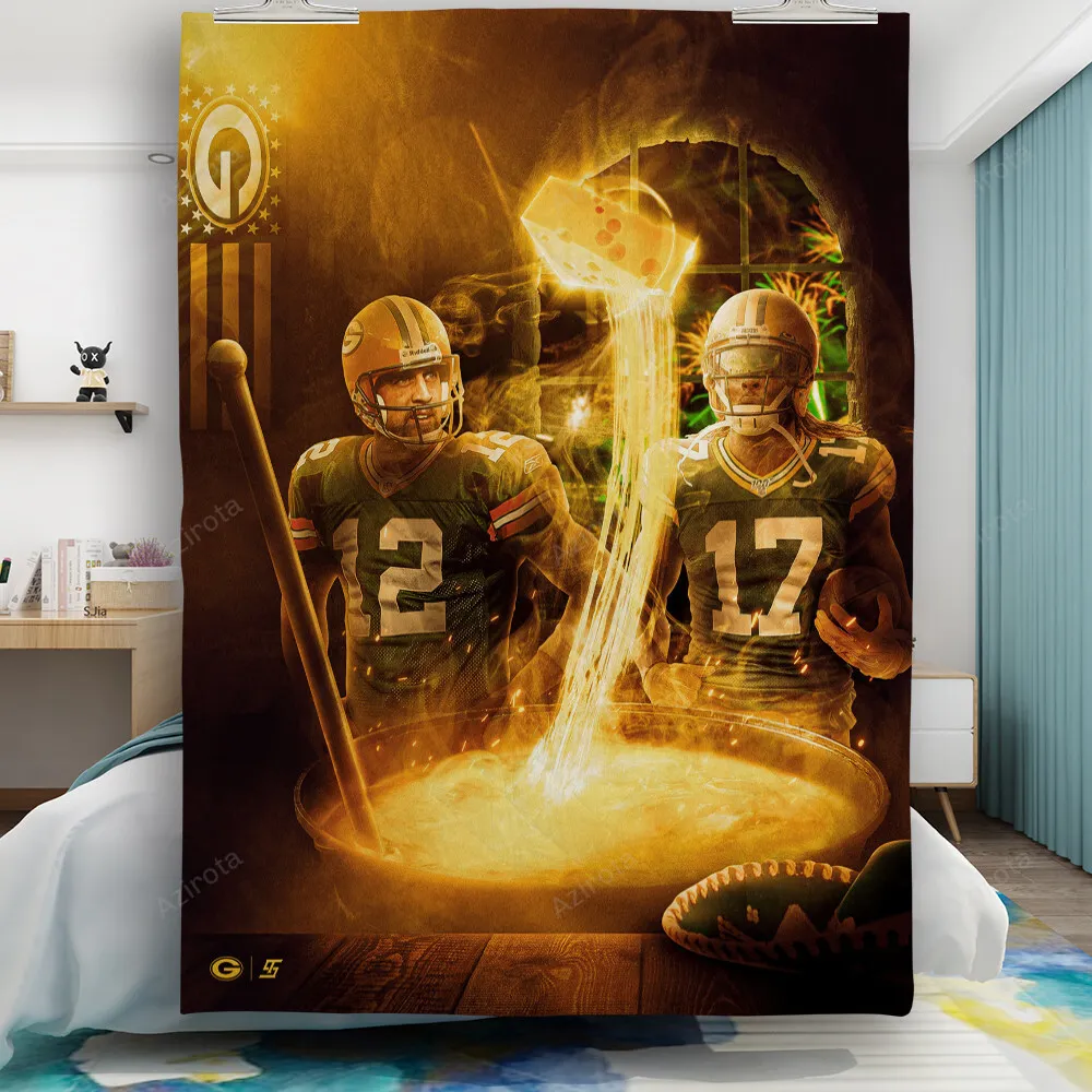 Green Bay Packers Player Team v9 Gift For Fan 3D Full Printing Quilt