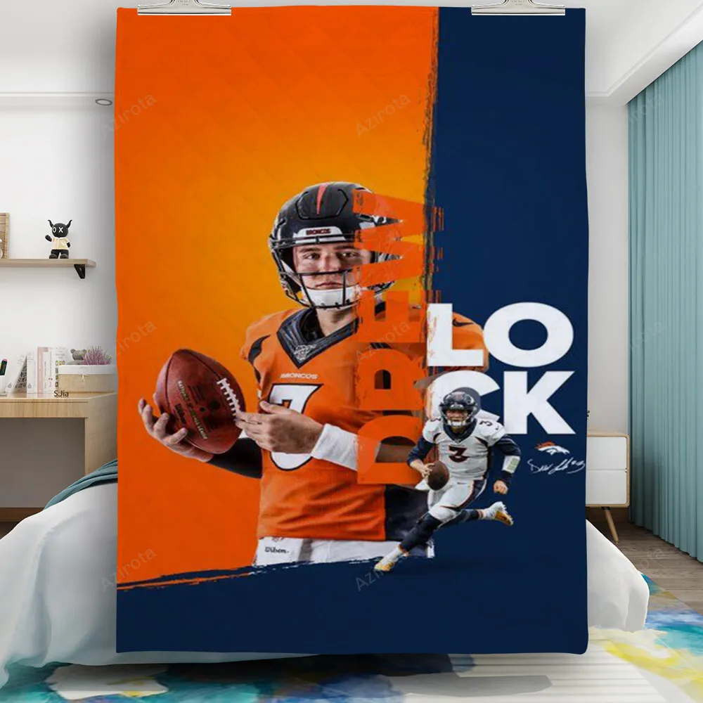 Denver Broncos Drew Lock1 Gift For Fan 3D Full Printing Quilt