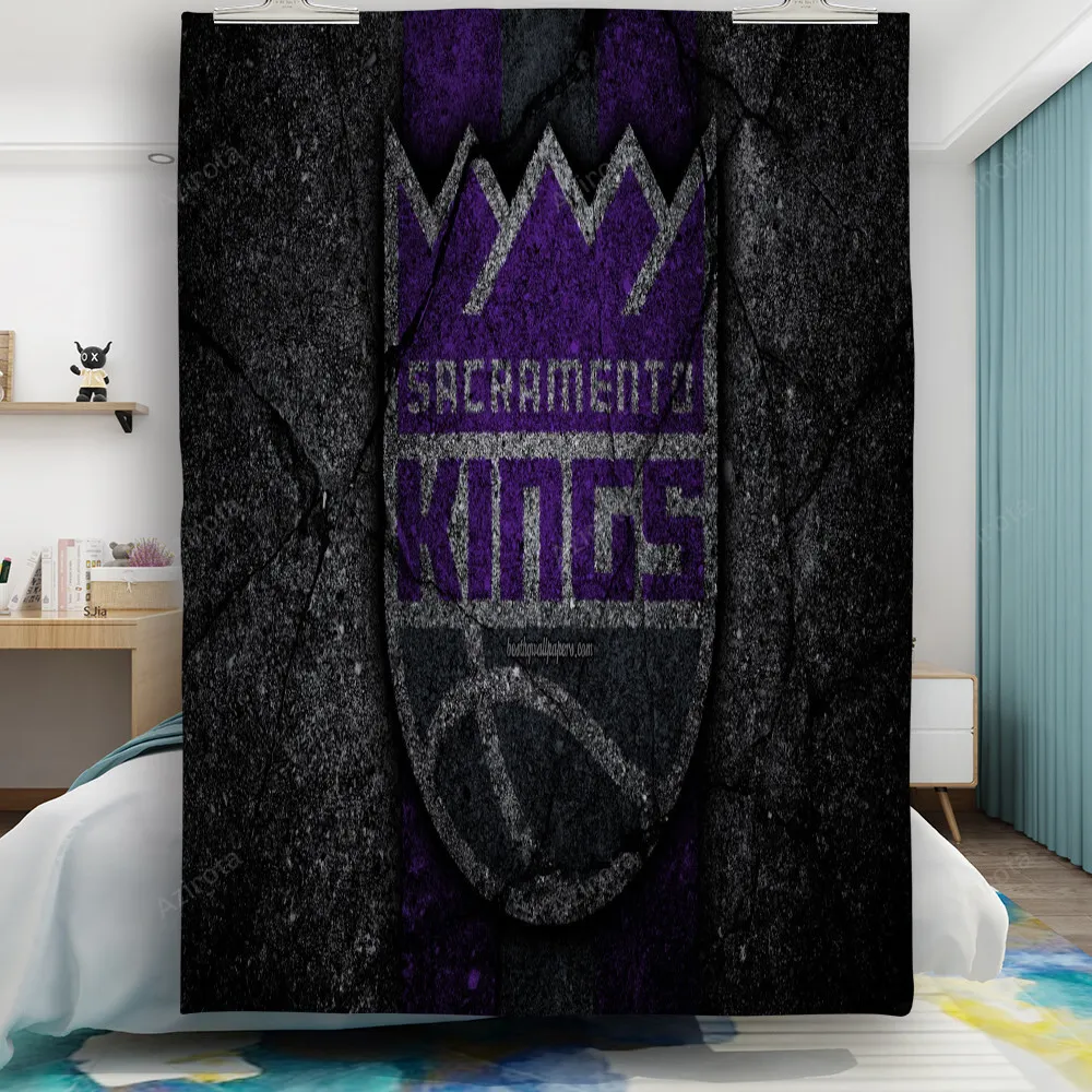 Sacramento Kings Emblem Wall Gift For Fan 3D Full Printing Quilt