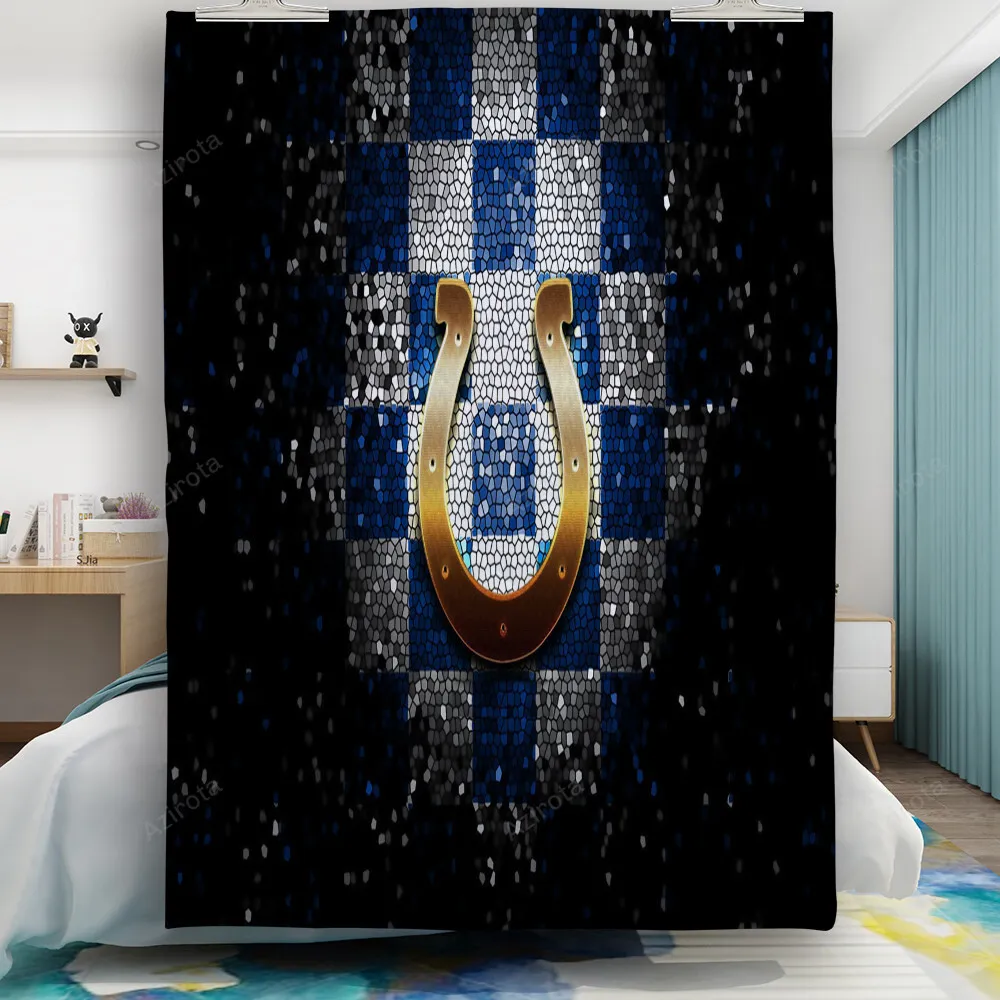 Indianapolis Colts Golden Glass Gift For Fan 3D Full Printing Quilt