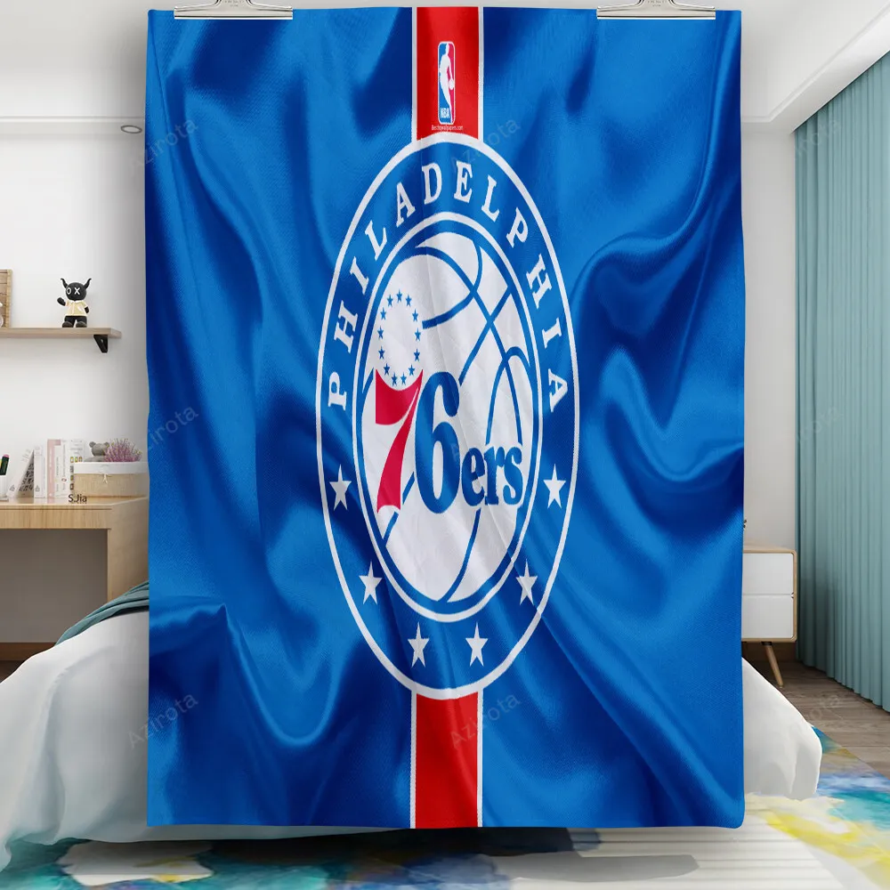 Philadelphia 76ers Blue Red Gift For Fan 3D Full Printing Quilt