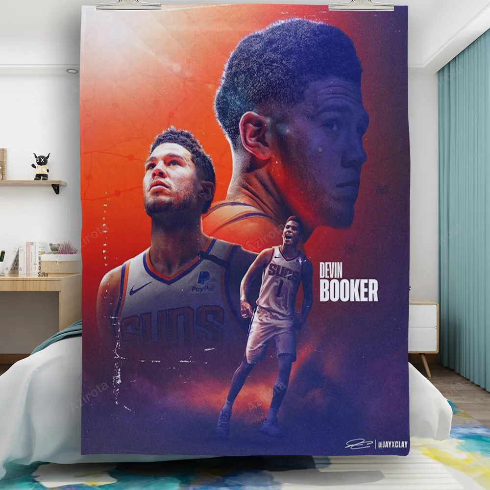 Phoenix Suns Devin Booker 1 v5 Gift For Fan 3D Full Printing Quilt