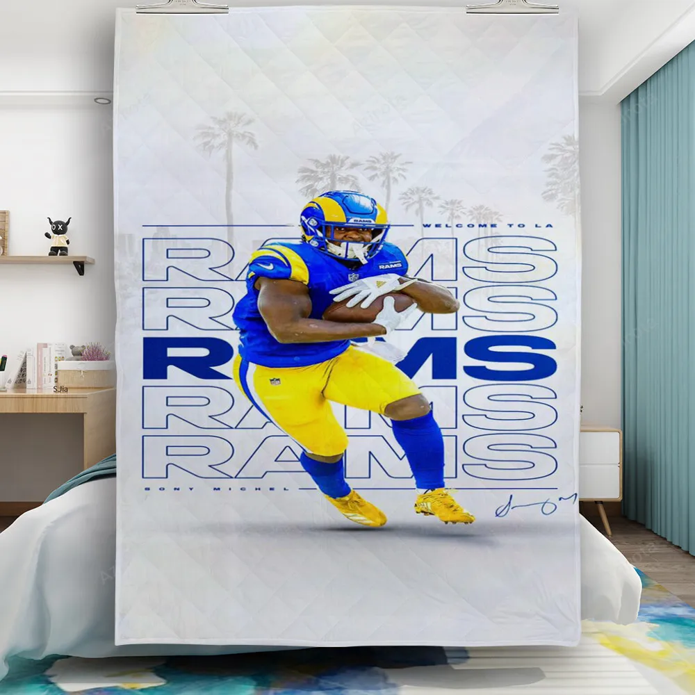 Los Angeles Rams Sony Michel1 Gift For Fan 3D Full Printing Quilt