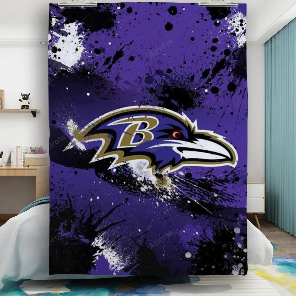 Baltimore Ravens Logo Brush2 Gift For Fan 3D Full Printing Quilt