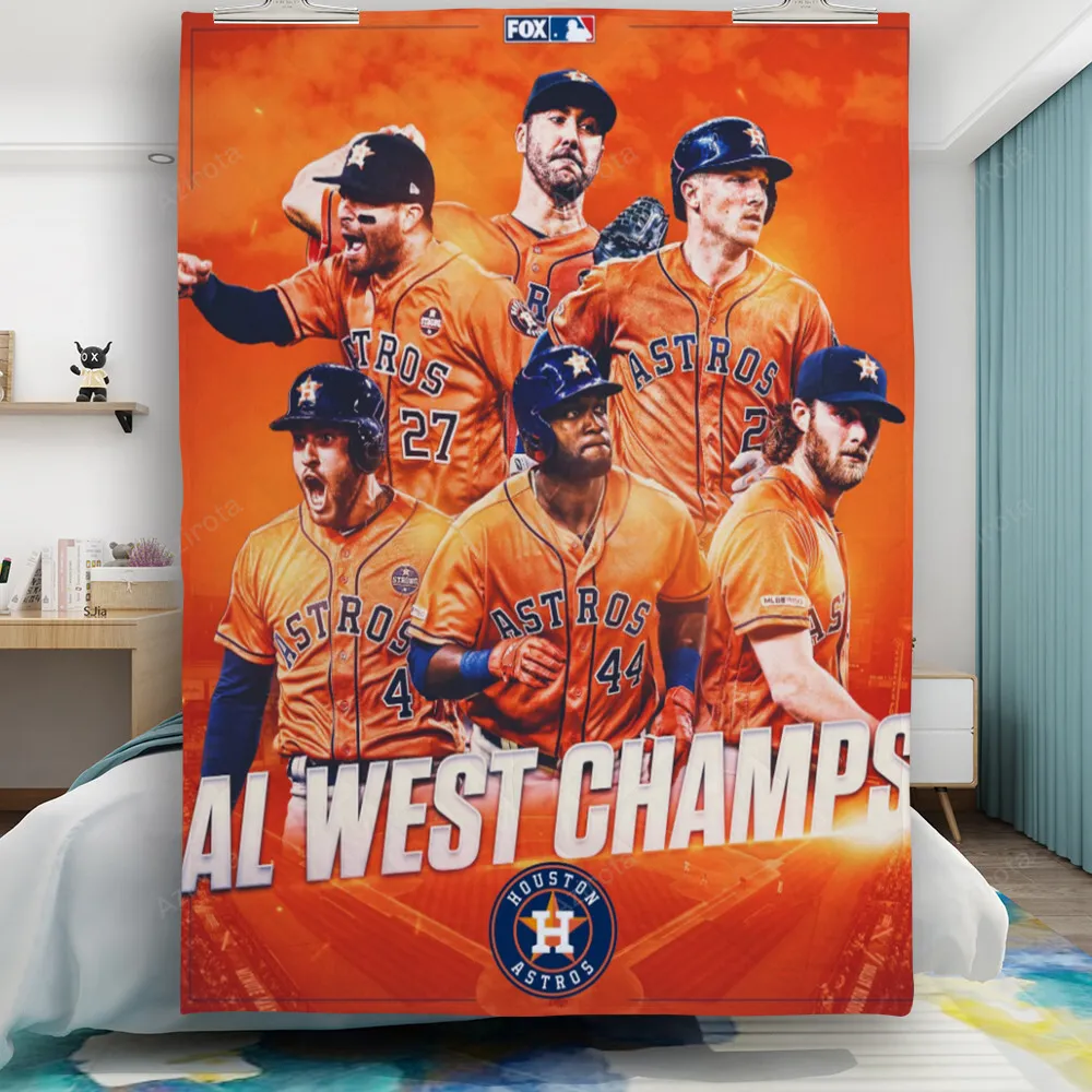 Houston Astros Team AL West Champs Gift For Fan 3D Full Printing Quilt