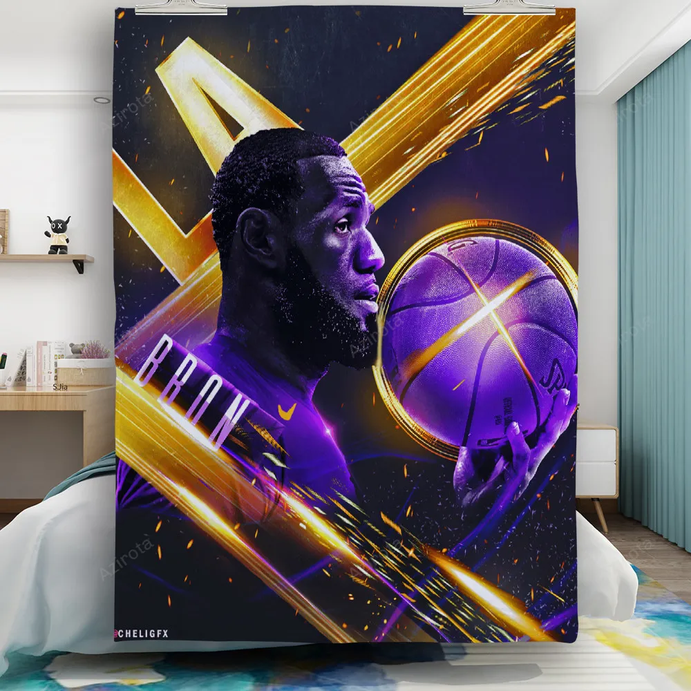 Los Angeles Laker 23 Lebron James v36 Gift For Fan 3D Full Printing Quilt