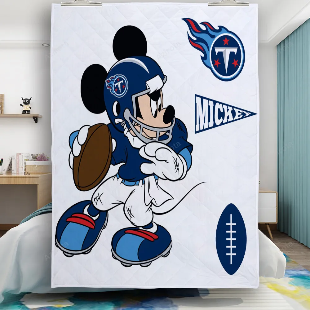Tennessee Titans Mickey v25 Gift For Fan 3D Full Printing Quilt
