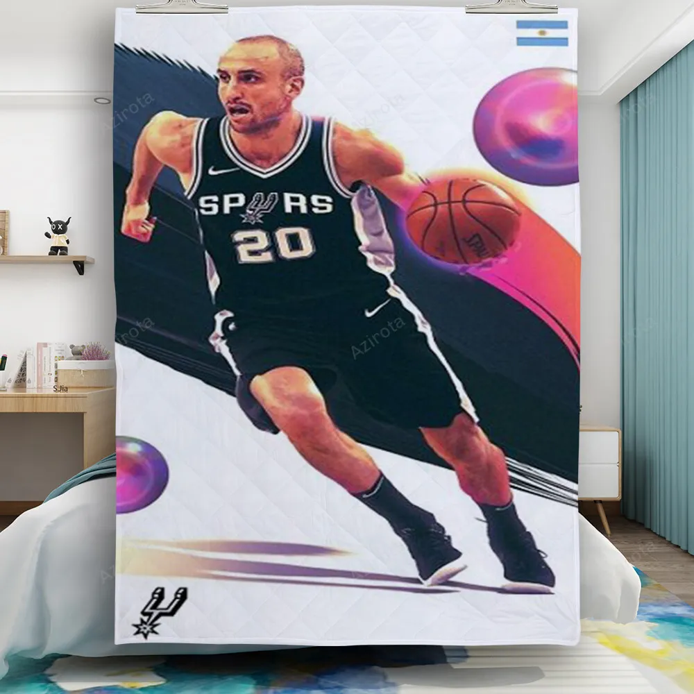 San Antonio Spurs Manu Ginobili1 Gift For Fan 3D Full Printing Quilt