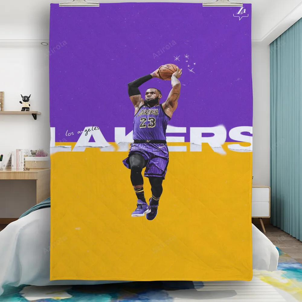 Los Angeles Lakers 23 LeBron James l11 Gift For Fan 3D Full Printing Quilt