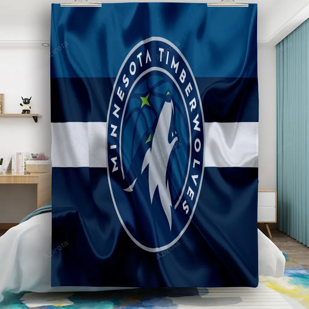 Minnesota Timberwolves Emblem v16 Gift For Fan 3D Full Printing Quilt