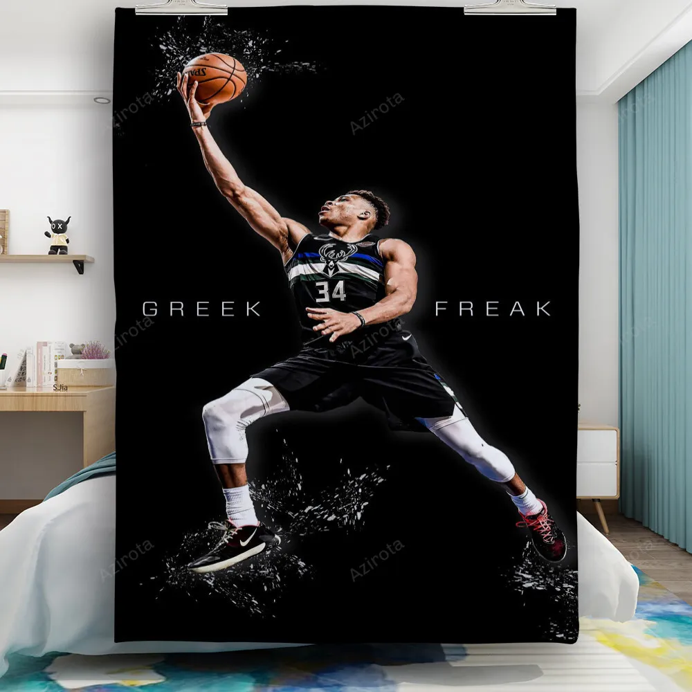 Milwaukee Bucks 34 Giannis Antetokounmpo v28 Gift For Fan 3D Full Printing Quilt