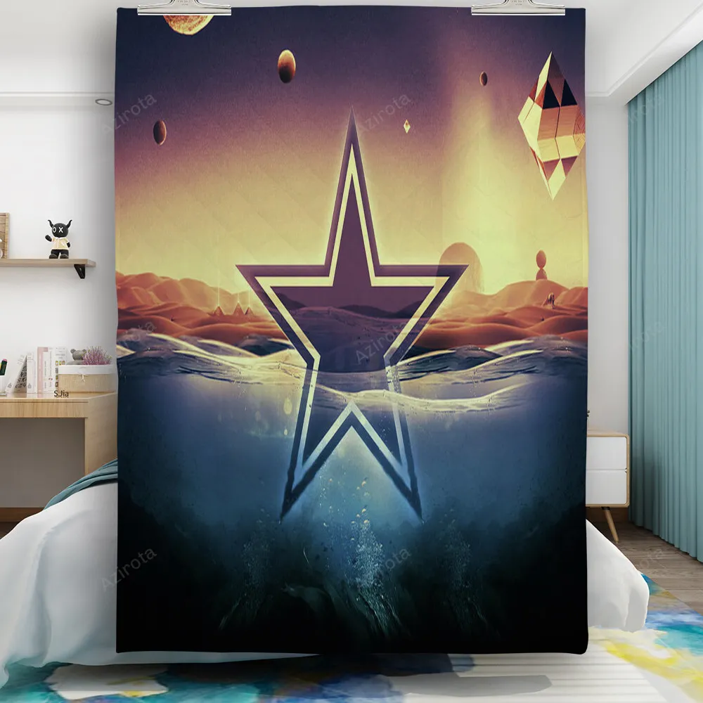 Dallas Cowboys Star Abstract Gift For Fan 3D Full Printing Quilt