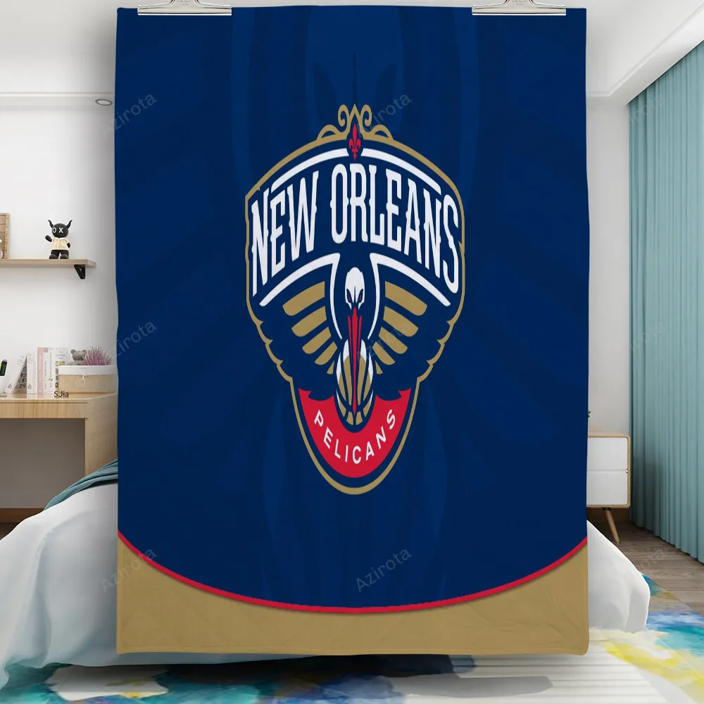 New Orleans Pelicans Emblem v9 Gift For Fan 3D Full Printing Quilt