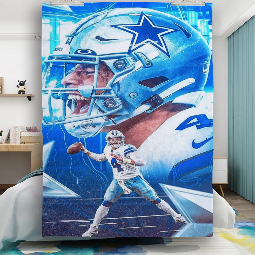 Dallas Cowboys Dak PreScott3 Gift For Fan 3D Full Printing Quilt