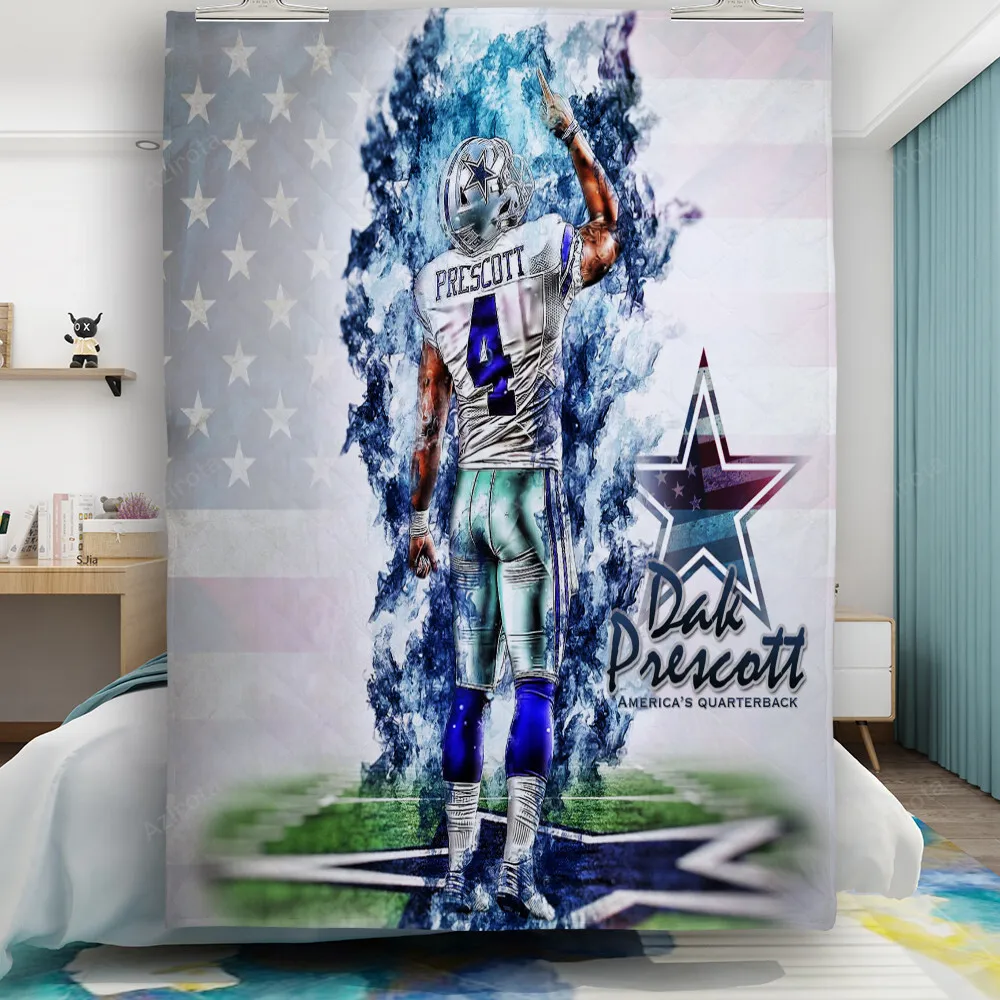 Dallas Cowboys America Quarterback Gift For Fan 3D Full Printing Quilt