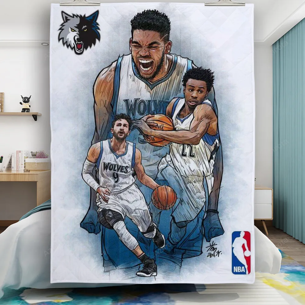 Minnesota Timberwolves Players v41 Gift For Fan 3D Full Printing Quilt