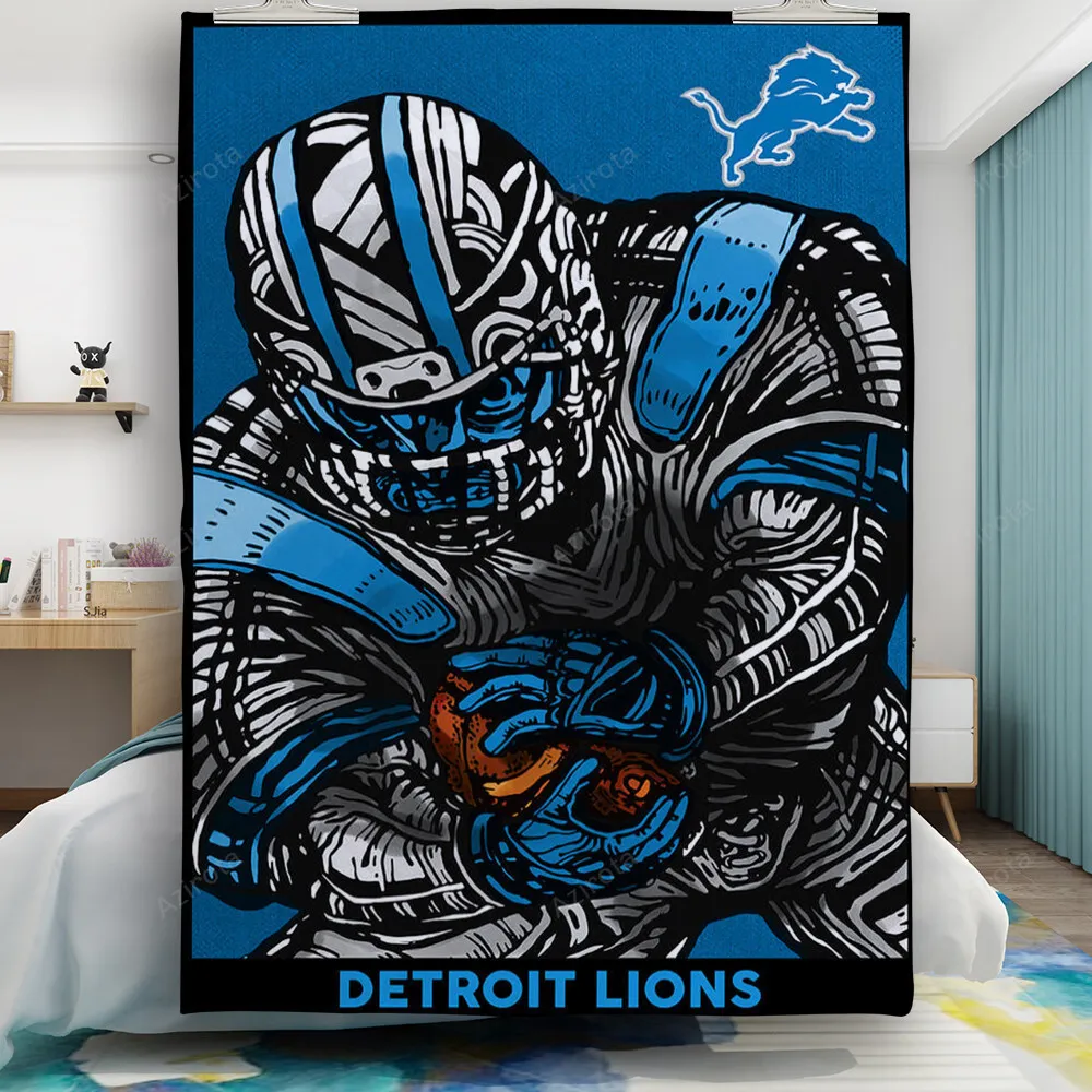 Detroit Lions Player Tribal Gift For Fan 3D Full Printing Quilt