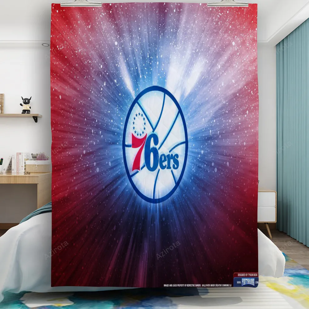 Philadelphia 76ers Shinning Galaxy Gift For Fan 3D Full Printing Quilt