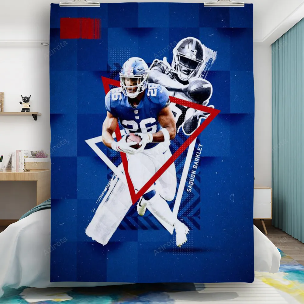 New York Giants Saquon Barkley8 Gift For Fan 3D Full Printing Quilt