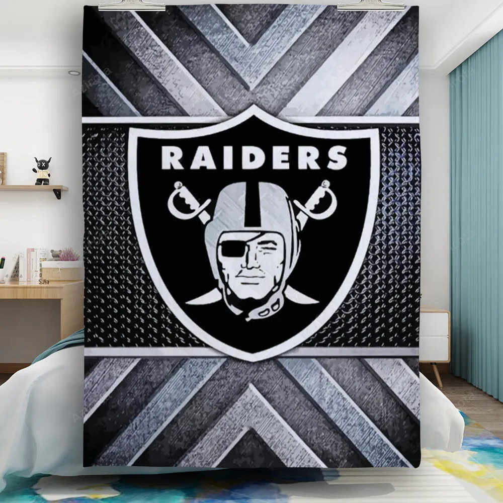 Las Vegas Raiders Logo Metal2 Gift For Fan 3D Full Printing Quilt