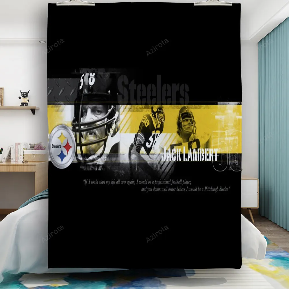 Pittsburgh Steelers Jack Lambert no58 Gift For Fan 3D Full Printing Quilt